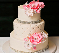 鲜花与婚礼蛋糕